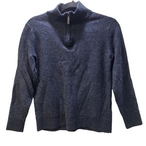 Fairlane 100% Merino Wool Quarter Zip Long Sleeve Pullover Sweater Size Large